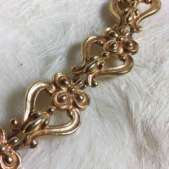 Vintage Carol Dauplaise blk onyx & gold necklace - Picture 4 of 4